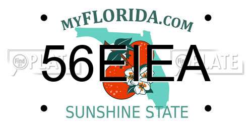 56EIEA Florida License Plate