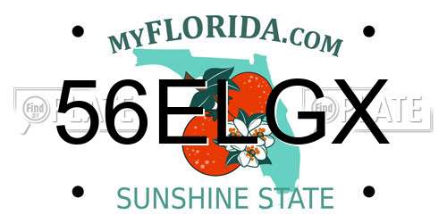 56ELGX Florida License Plate