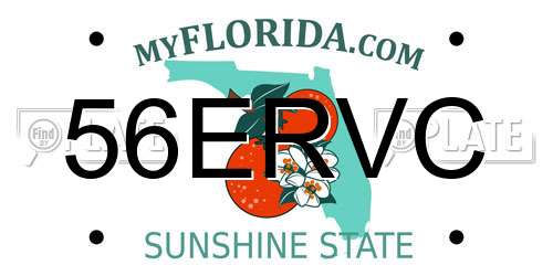 56ERVC Florida License Plate