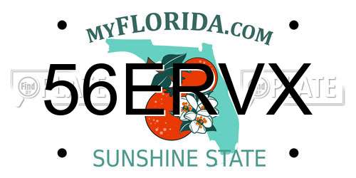 56ERVX Florida License Plate