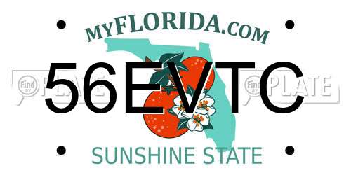 56EVTC Florida License Plate
