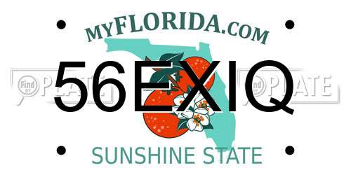 56EXIQ Florida License Plate