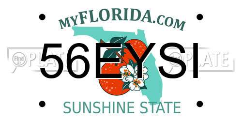 56EYSI Florida License Plate