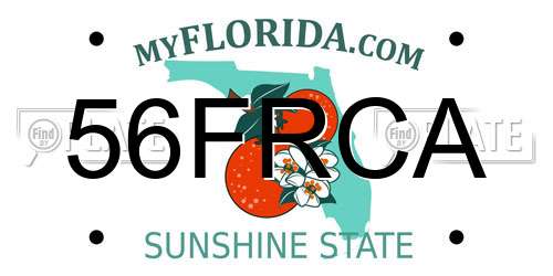 56FRCA Florida License Plate