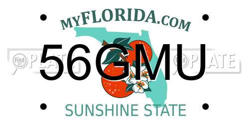 56GMU Florida License Plate