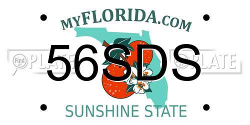 56SDS Florida License Plate