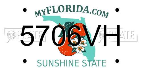 5706VH Florida License Plate