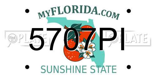 5707PI Florida License Plate