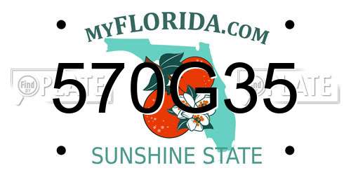 570G35 Florida License Plate