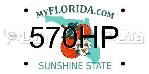 570HP Florida License Plate