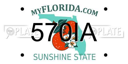 570IA Florida License Plate