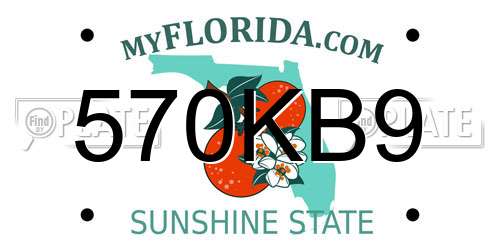 570KB9 Florida License Plate