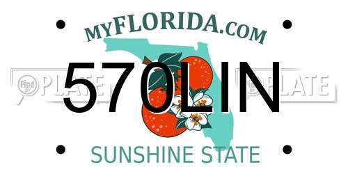 570LIN Florida License Plate