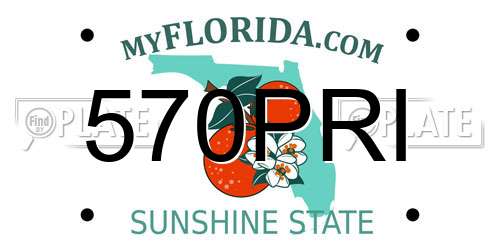 570PRI Florida License Plate