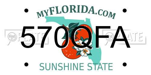 570QFA Florida License Plate
