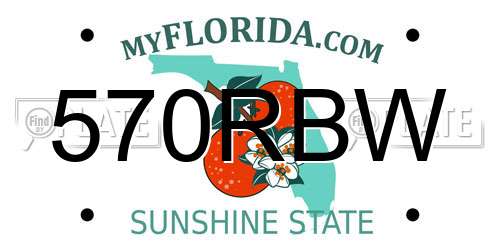 570RBW Florida License Plate