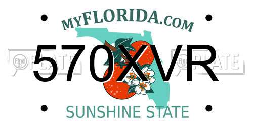 570XVR Florida License Plate