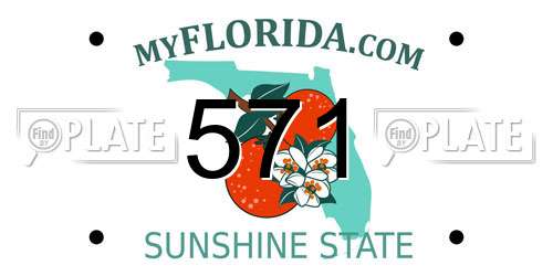 571 Florida License Plate