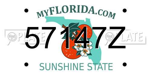 57147Z Florida License Plate