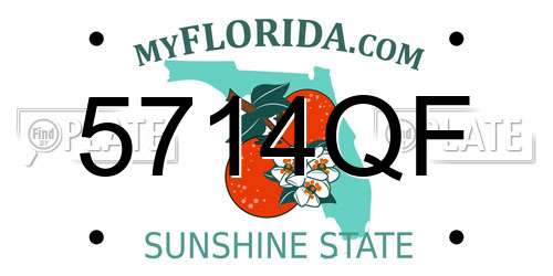 5714QF Florida License Plate