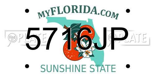 5716JP Florida License Plate
