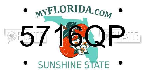 5716QP Florida License Plate