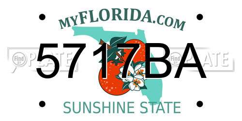 5717BA Florida License Plate