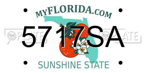 5717SA Florida License Plate