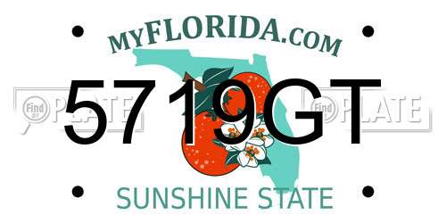 5719GT Florida License Plate