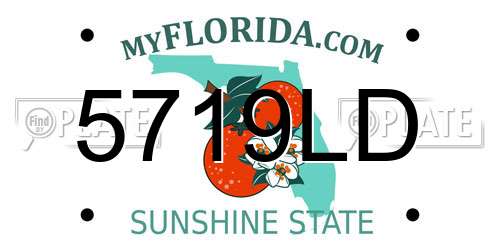 5719LD Florida License Plate
