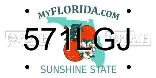 571LGJ Florida License Plate