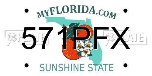 571PFX Florida License Plate