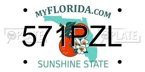 571PZL Florida License Plate