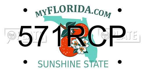 571RCP Florida License Plate