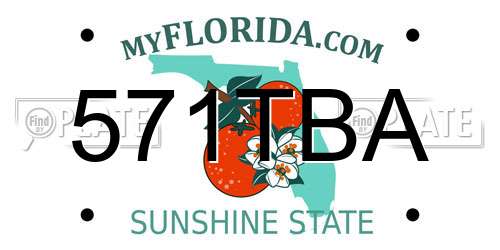 571TBA Florida License Plate
