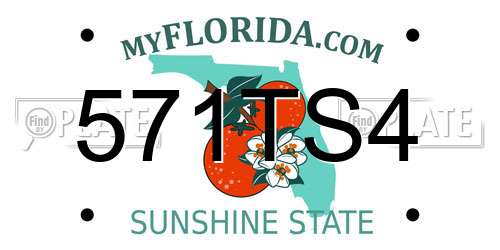 571TS4 Florida License Plate