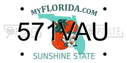 571VAU Florida License Plate