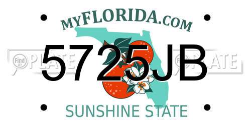 5725JB Florida License Plate