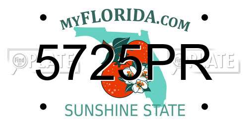 5725PR Florida License Plate