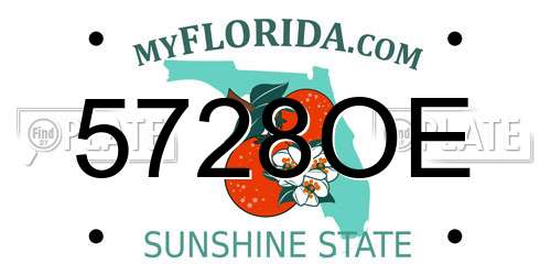 5728OE Florida License Plate