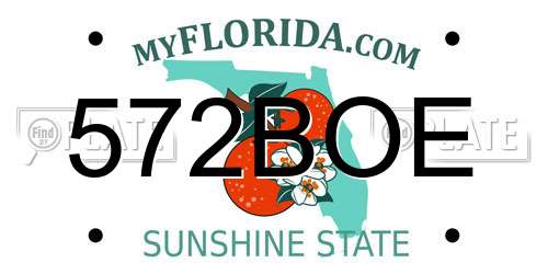 572BOE Florida License Plate