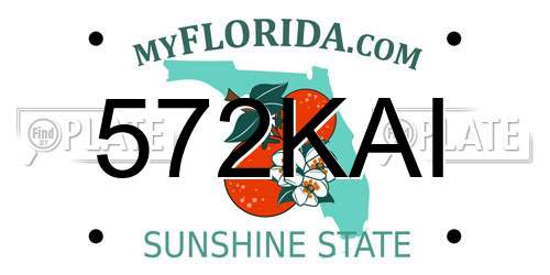 572KAI Florida License Plate