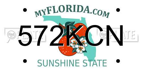 572KCN Florida License Plate