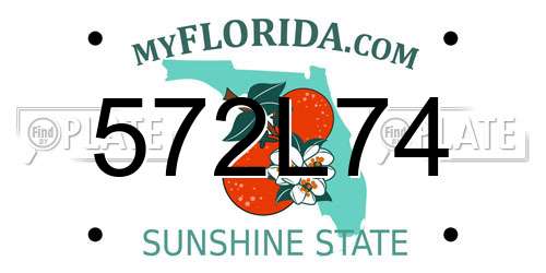 572L74 Florida License Plate