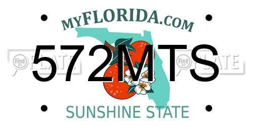 572MTS Florida License Plate
