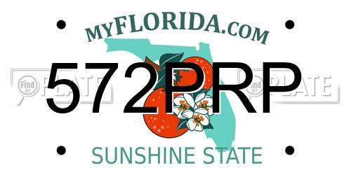 572PRP Florida License Plate