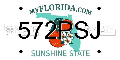 572PSJ Florida License Plate