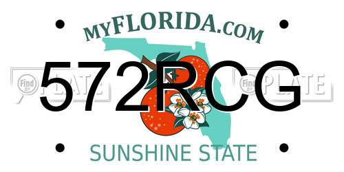 572RCG Florida License Plate