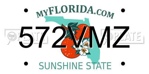 572VMZ Florida License Plate