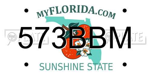 573BBM Florida License Plate